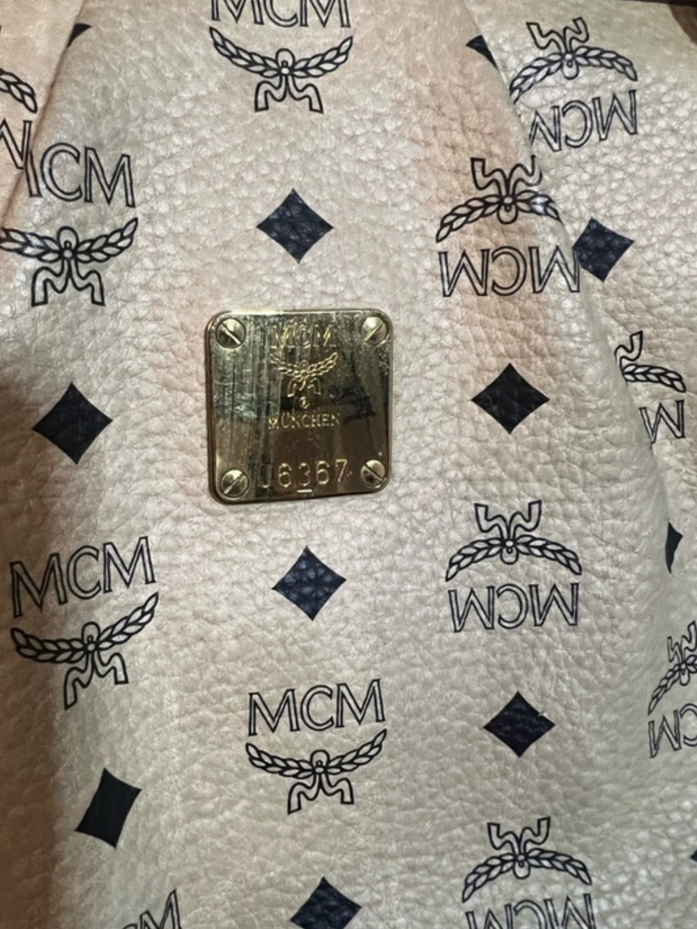 MCM Beige Logo Tote Bag - Designer Women's Handbag - Picture 5 of 9